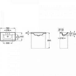 Misty Мебель для ванной Адель 70 – фотография-8